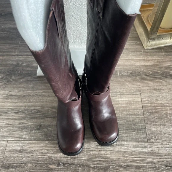 Jeffery Campbell REFLECTN Harness Brown Leather Moto Boots - Picture 13 of 16